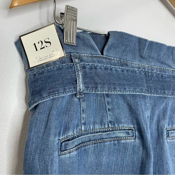 WHBM Tencel Denim Paperbag-Waist High Rise Ankle - Picture 9 of 12